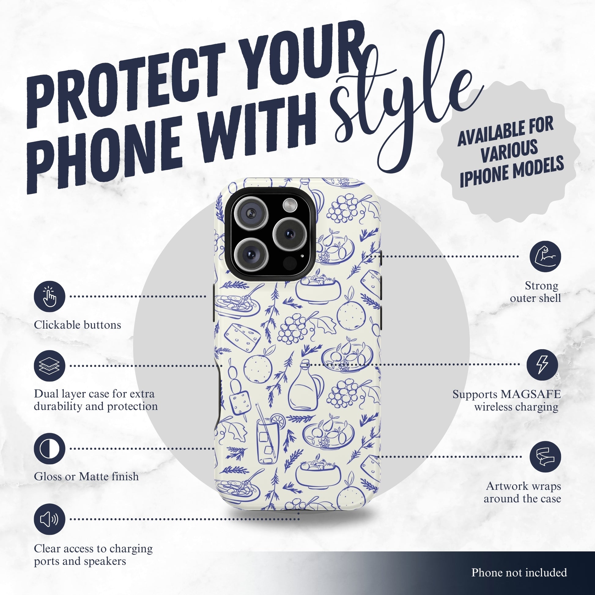 Foodie - Magsafe iPhone Case Phone Case-aesthetic phone case-shockproof phone case-cute phone case-designer phone case-elegant phone case-luxury phone case-phone accessories-fashion accessory