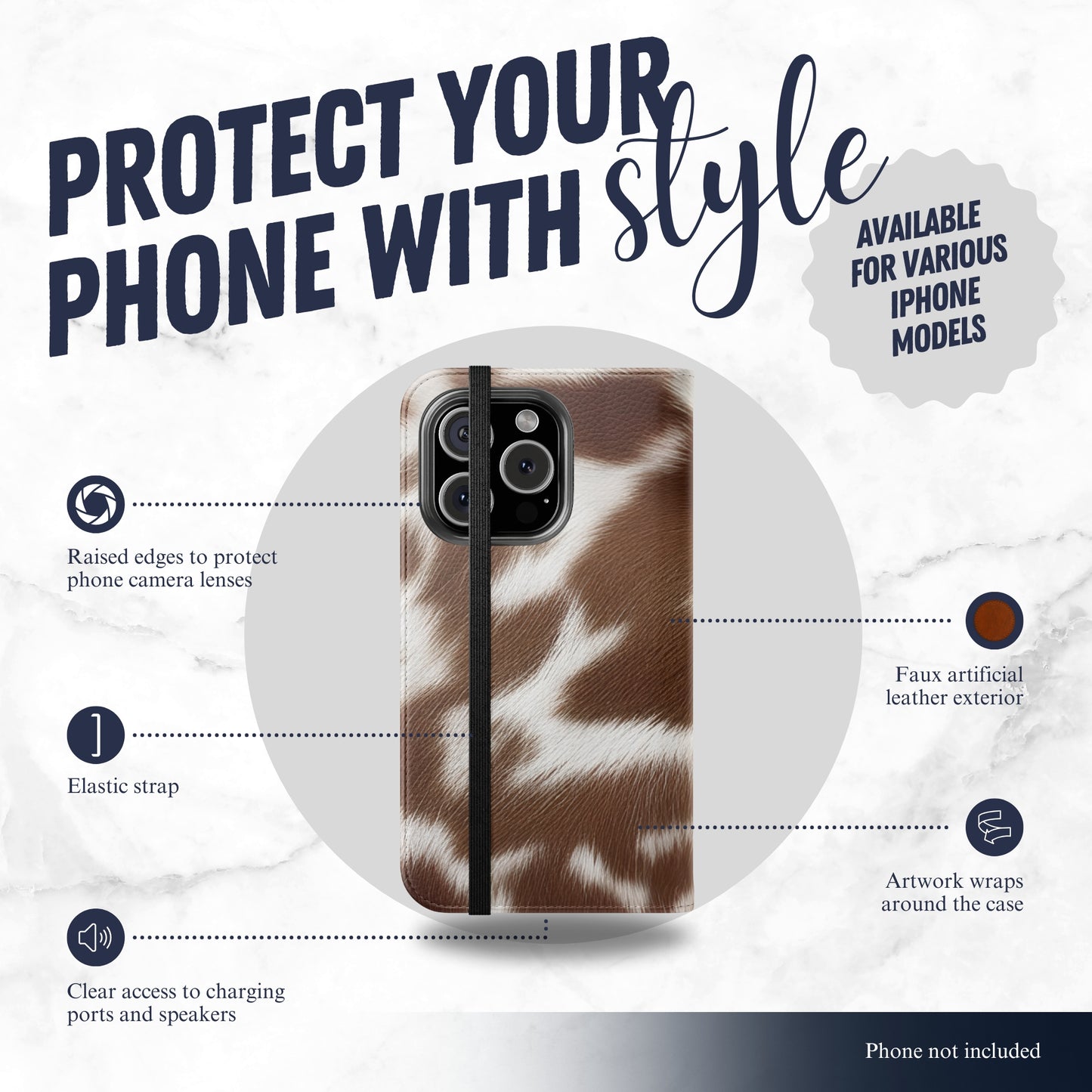 Cowgirl Ranch - iPhone Flip Case Wallet, Leather Folio Case Phone Case-aesthetic phone case-shockproof phone case-cute phone case-designer phone case-elegant phone case-luxury phone case-phone accessories-fashion accessory