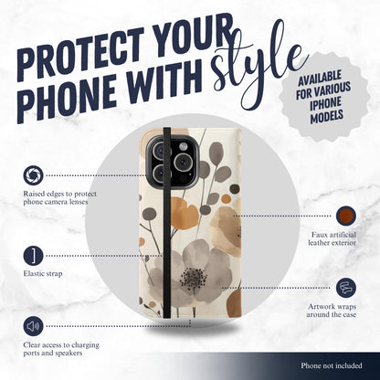Terranova - iPhone Flip Case Wallet, Leather Folio Case Phone Case-aesthetic phone case-shockproof phone case-cute phone case-designer phone case-elegant phone case-luxury phone case-phone accessories-fashion accessory