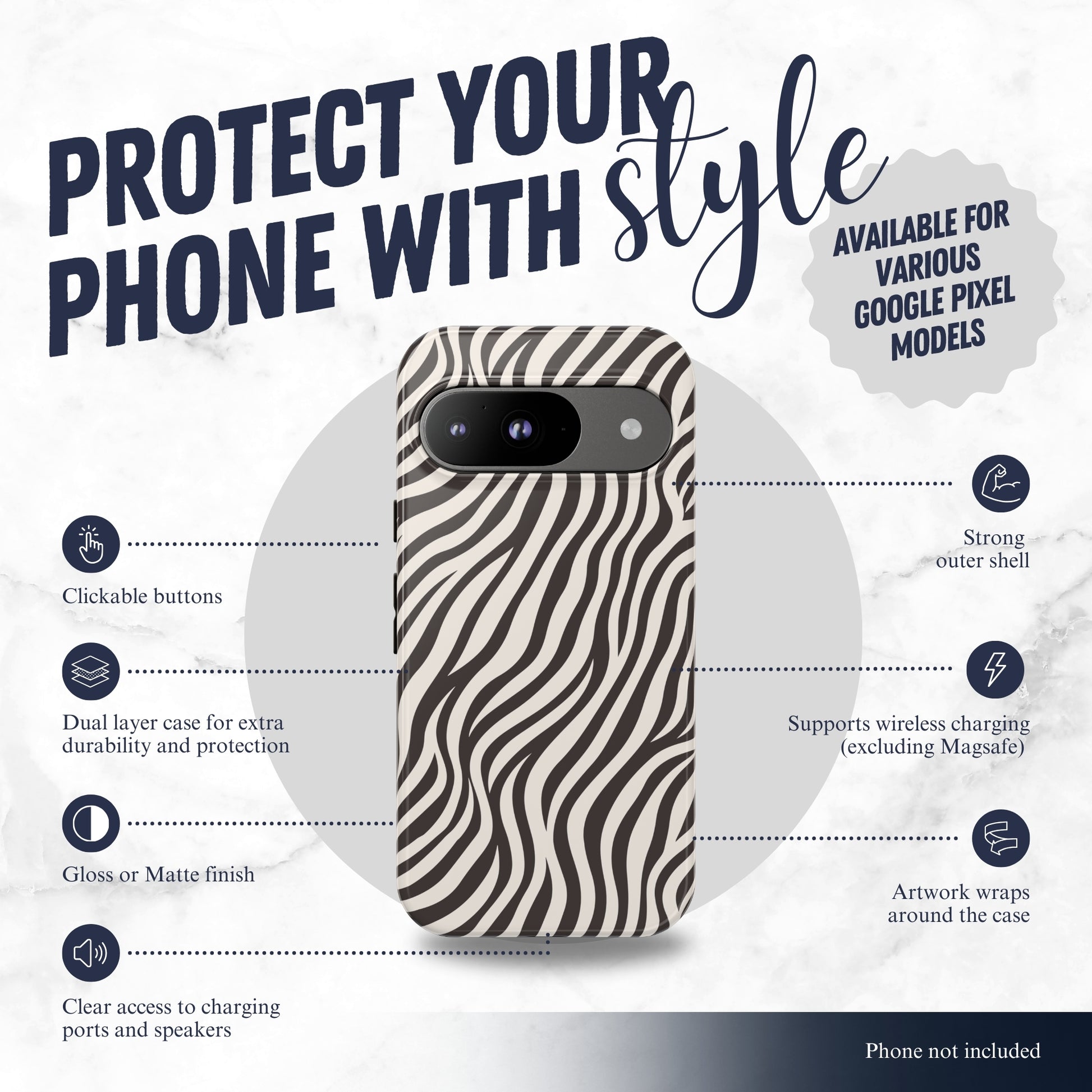Wild Stride - Google Pixel Case Phone Case-aesthetic phone case-shockproof phone case-cute phone case-designer phone case-elegant phone case-luxury phone case-phone accessories-fashion accessory