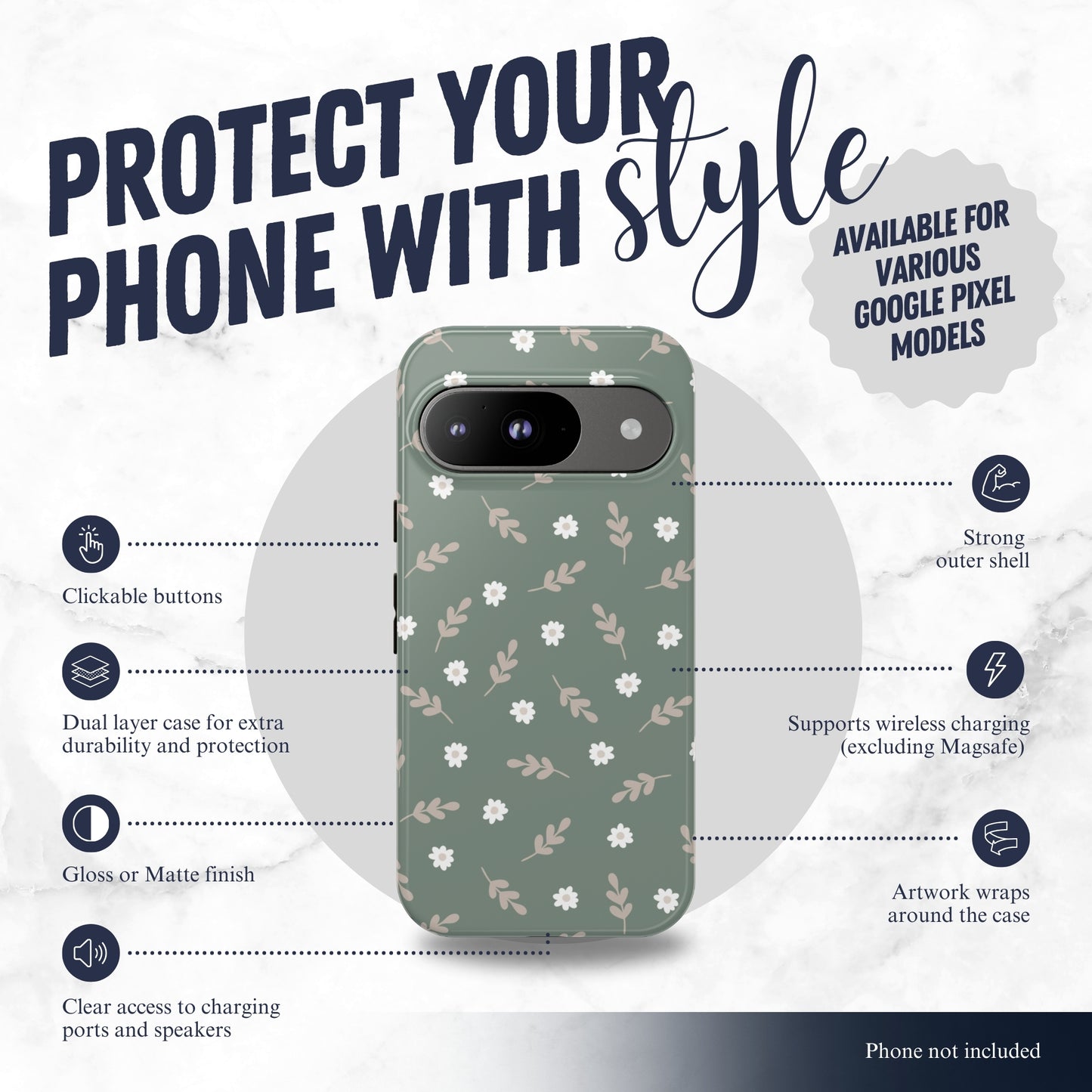 Sage - Google Pixel Case Phone Case-aesthetic phone case-shockproof phone case-cute phone case-designer phone case-elegant phone case-luxury phone case-phone accessories-fashion accessory