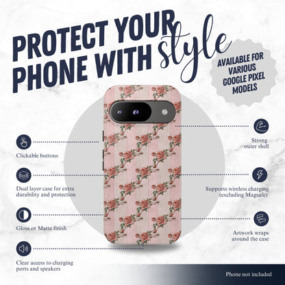 Rose Parlor - Google Pixel Case Phone Case-aesthetic phone case-shockproof phone case-cute phone case-designer phone case-elegant phone case-luxury phone case-phone accessories-fashion accessory