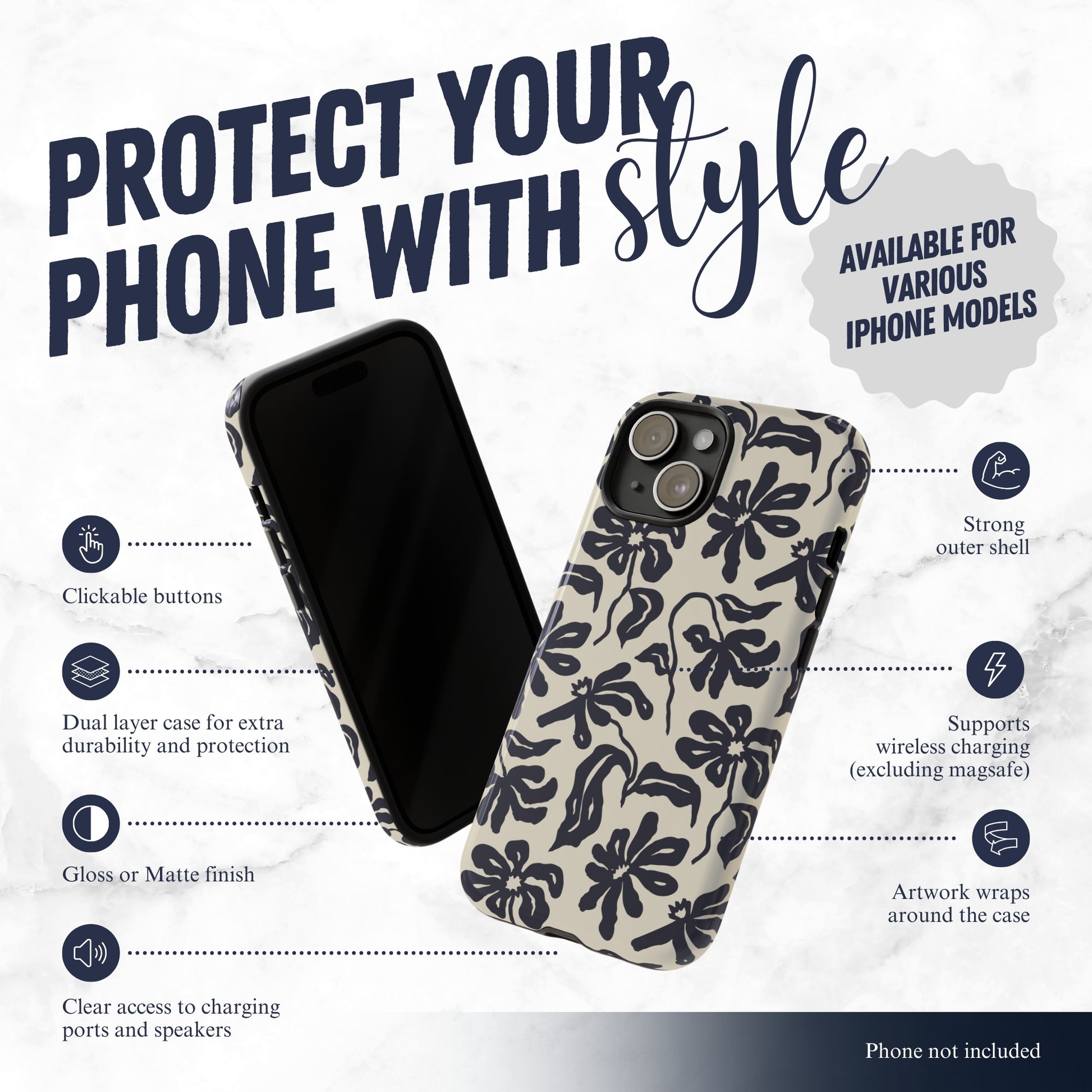 Ink - iPhone Case Phone Case-aesthetic phone case-shockproof phone case-cute phone case-designer phone case-elegant phone case-luxury phone case-phone accessories-fashion accessory