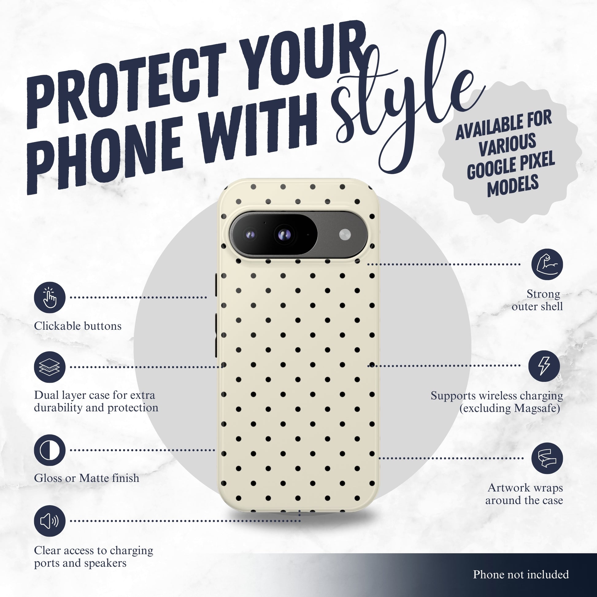 Café Stroll - Google Pixel Case Phone Case-aesthetic phone case-shockproof phone case-cute phone case-designer phone case-elegant phone case-luxury phone case-phone accessories-fashion accessory