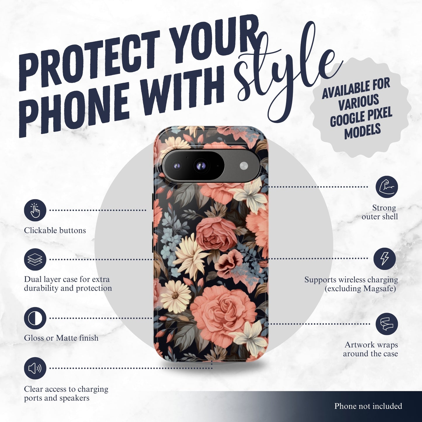 Secret Garden - Google Pixel Case Phone Case-aesthetic phone case-shockproof phone case-cute phone case-designer phone case-elegant phone case-luxury phone case-phone accessories-fashion accessory