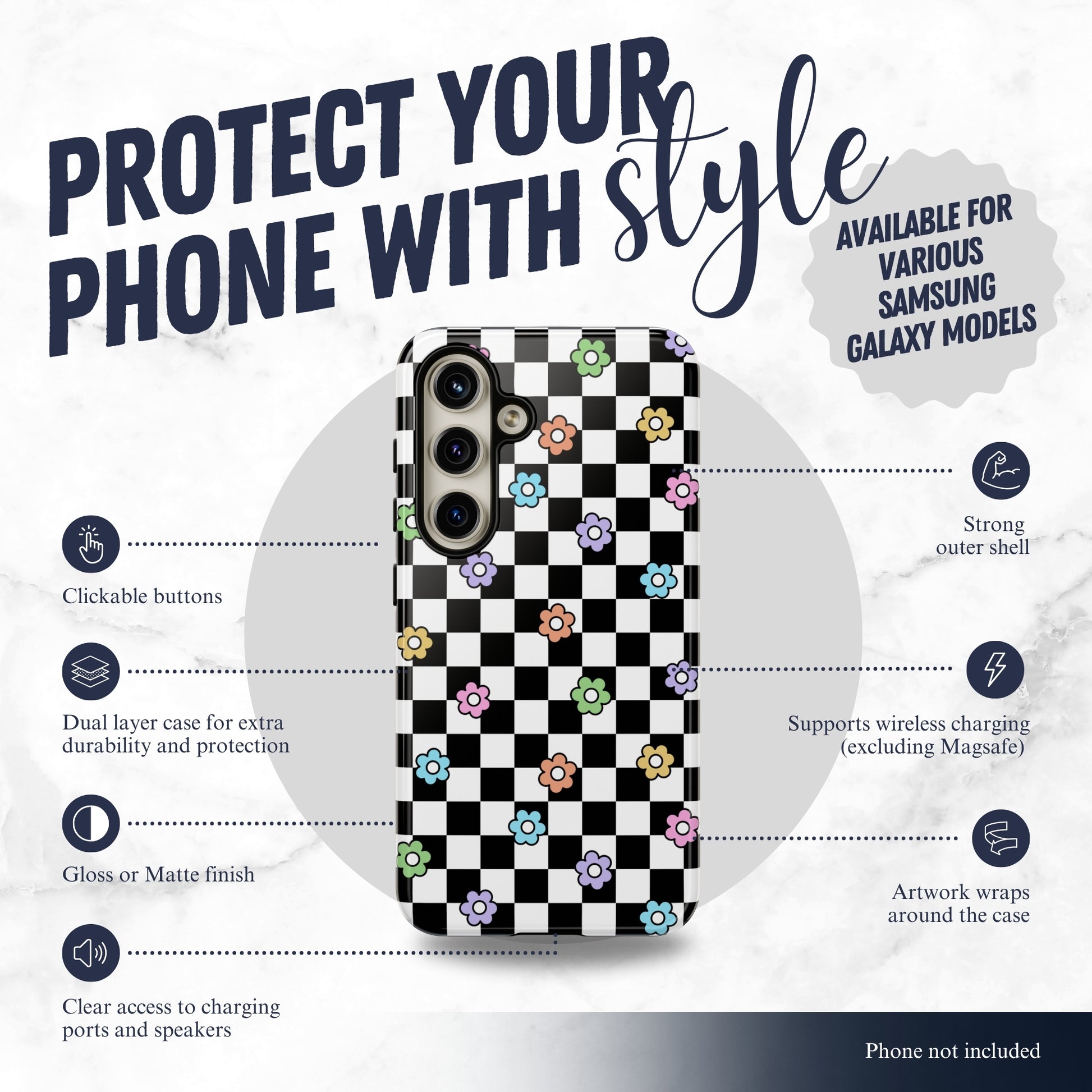 Check Mate - Samsung Galaxy Case Phone Case-aesthetic phone case-shockproof phone case-cute phone case-designer phone case-elegant phone case-luxury phone case-phone accessories-fashion accessory