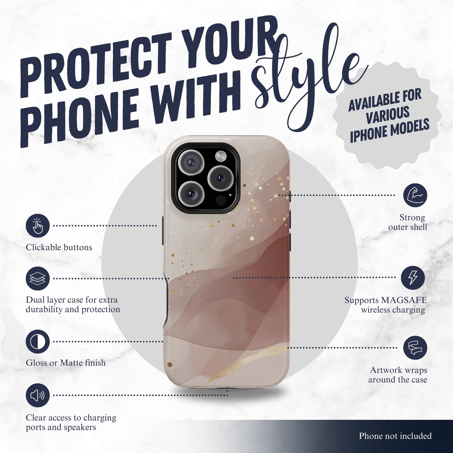 Mirage - Magsafe iPhone Case Phone Case-aesthetic phone case-shockproof phone case-cute phone case-designer phone case-elegant phone case-luxury phone case-phone accessories-fashion accessory