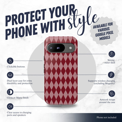 Cherry Jester - Google Pixel Case Phone Case-aesthetic phone case-shockproof phone case-cute phone case-designer phone case-elegant phone case-luxury phone case-phone accessories-fashion accessory