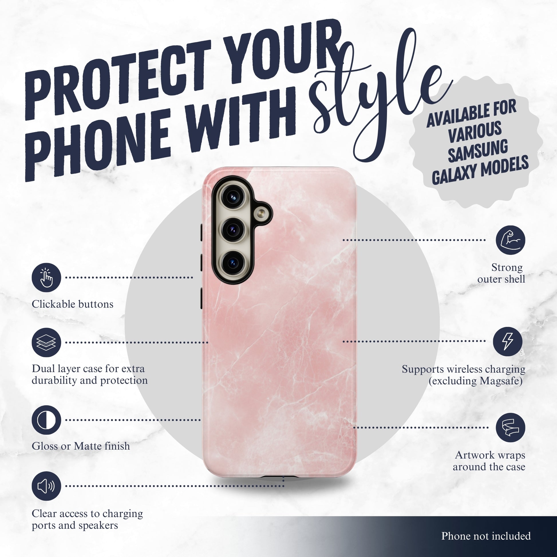 Rosy Gossip - Samsung Galaxy Case Phone Case-aesthetic phone case-shockproof phone case-cute phone case-designer phone case-elegant phone case-luxury phone case-phone accessories-fashion accessory