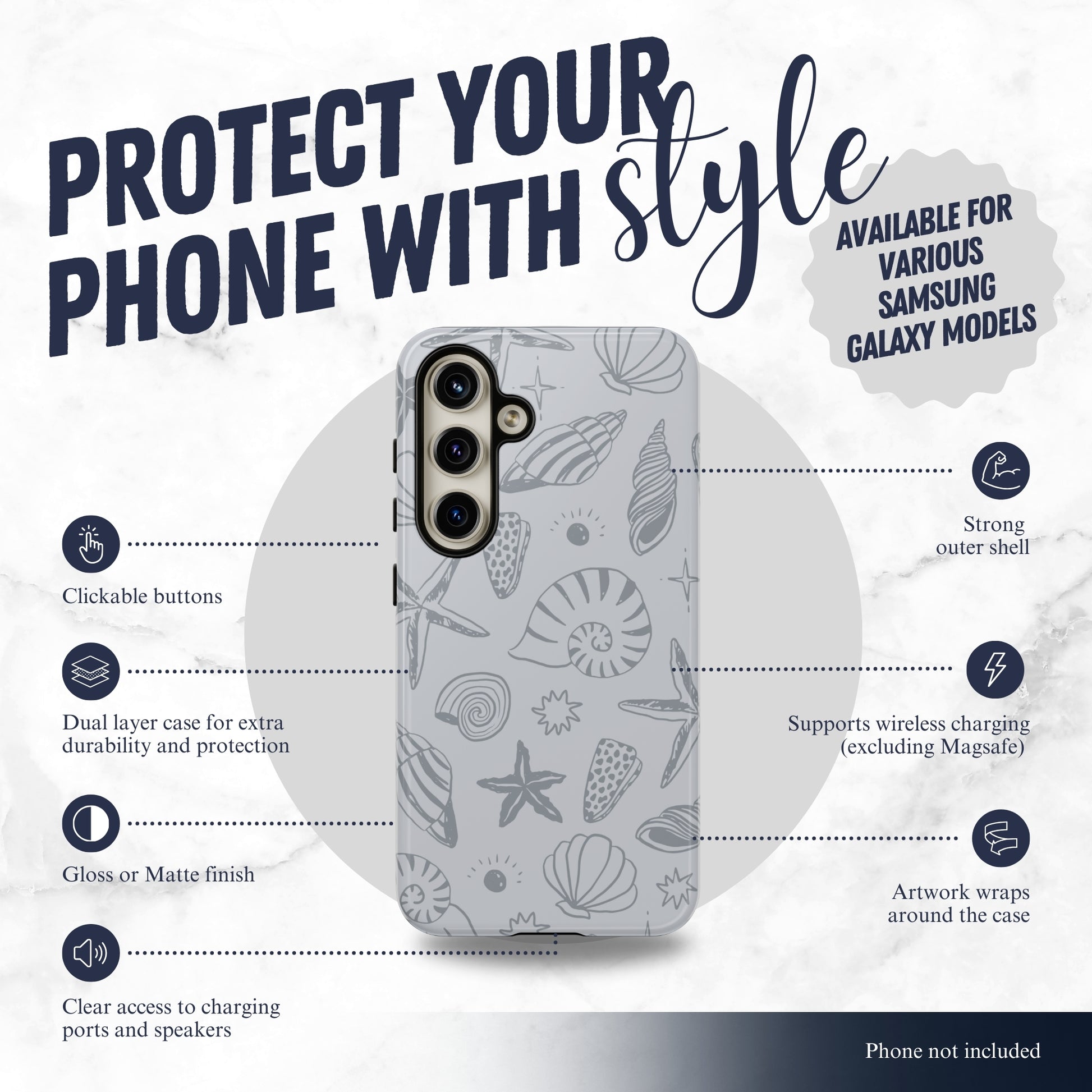 Washed Away - Samsung Galaxy Case Phone Case-aesthetic phone case-shockproof phone case-cute phone case-designer phone case-elegant phone case-luxury phone case-phone accessories-fashion accessory