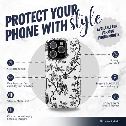 Adorned Toile - Magsafe iPhone Case Phone Case-aesthetic phone case-shockproof phone case-cute phone case-designer phone case-elegant phone case-luxury phone case-phone accessories-fashion accessory