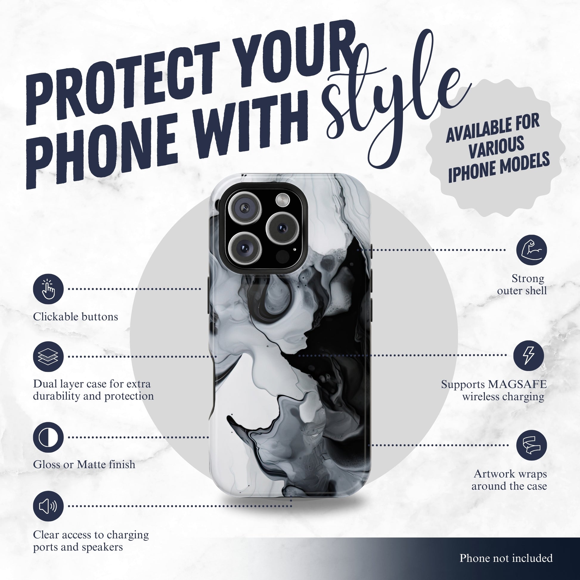 Cascade - Magsafe iPhone Case Phone Case-aesthetic phone case-shockproof phone case-cute phone case-designer phone case-elegant phone case-luxury phone case-phone accessories-fashion accessory