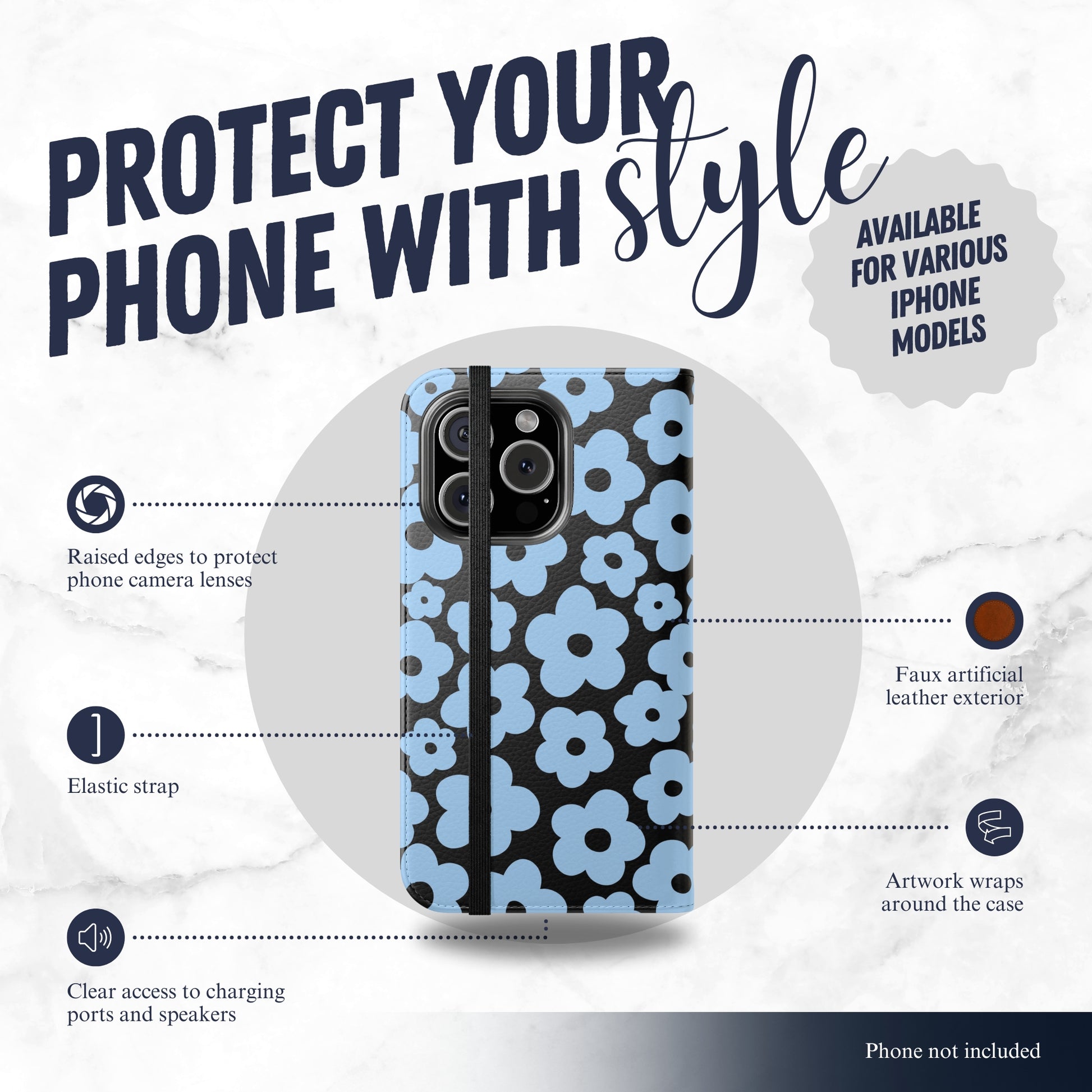 Off Season - iPhone Flip Case Wallet, Leather Folio Case Phone Case-aesthetic phone case-shockproof phone case-cute phone case-designer phone case-elegant phone case-luxury phone case-phone accessories-fashion accessory