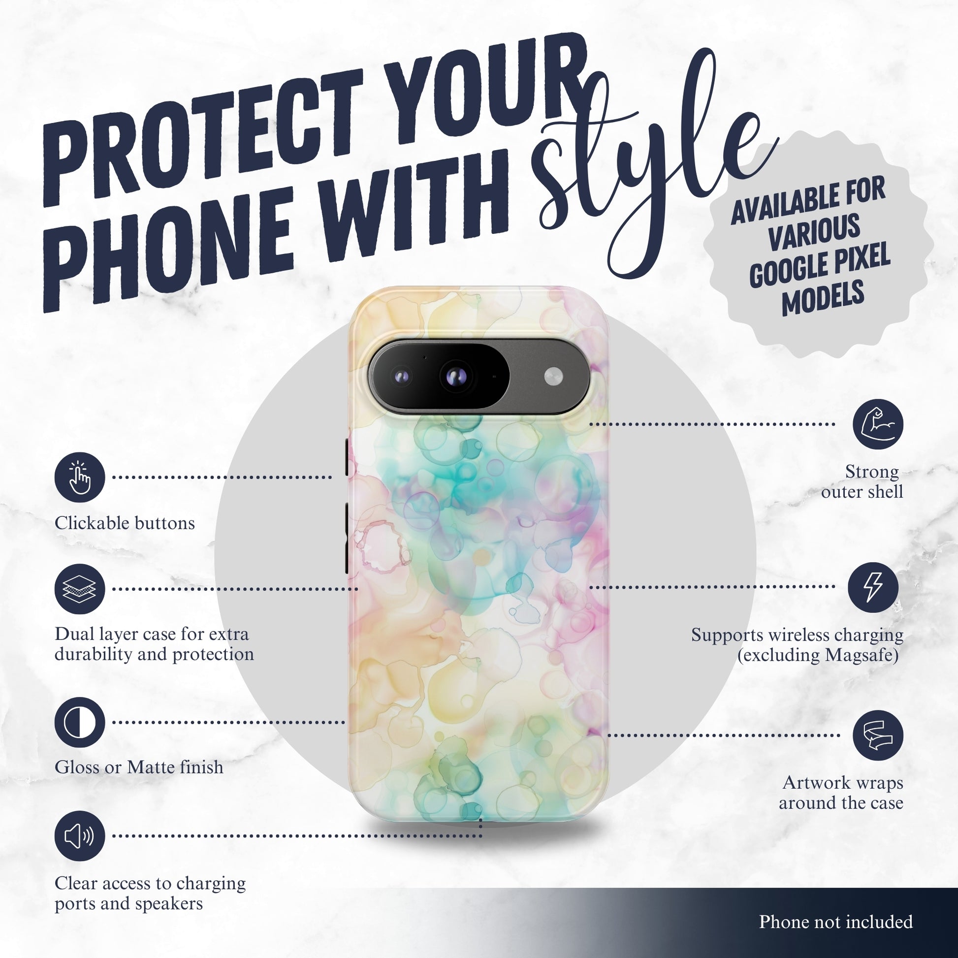 Bubble Bath - Google Pixel Case Phone Case-aesthetic phone case-shockproof phone case-cute phone case-designer phone case-elegant phone case-luxury phone case-phone accessories-fashion accessory