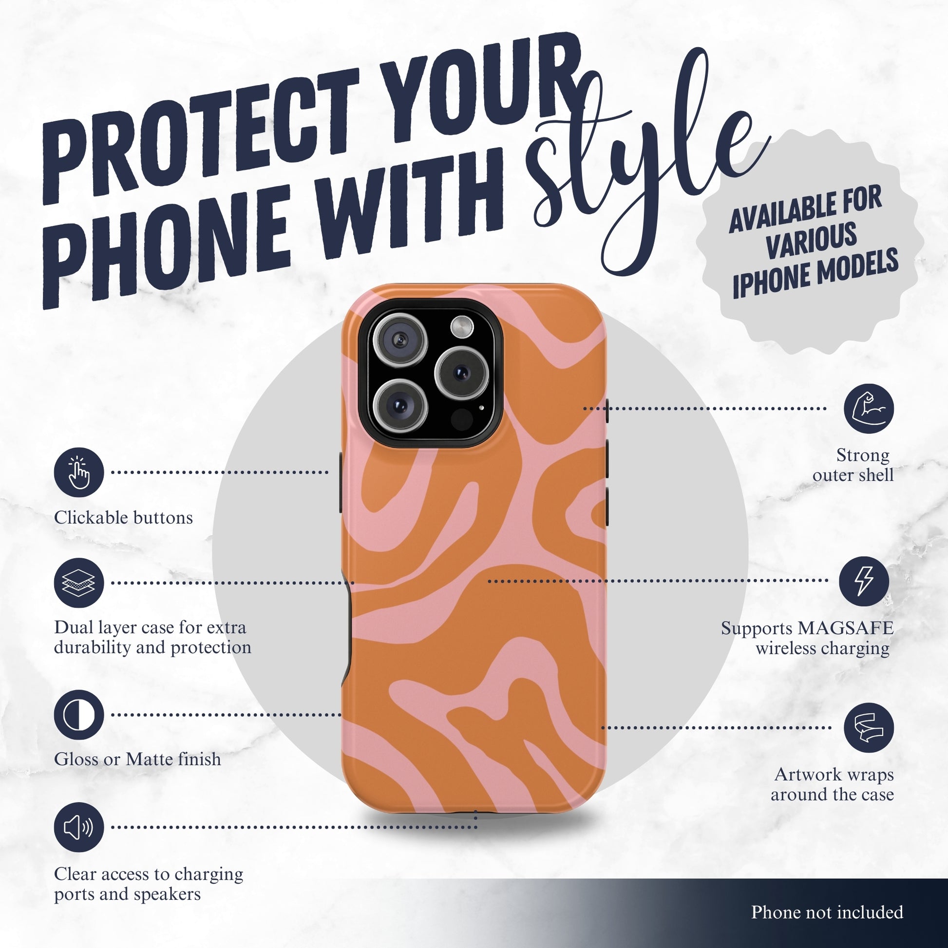 Downtown Groove - Magsafe iPhone Case Phone Case-aesthetic phone case-shockproof phone case-cute phone case-designer phone case-elegant phone case-luxury phone case-phone accessories-fashion accessory