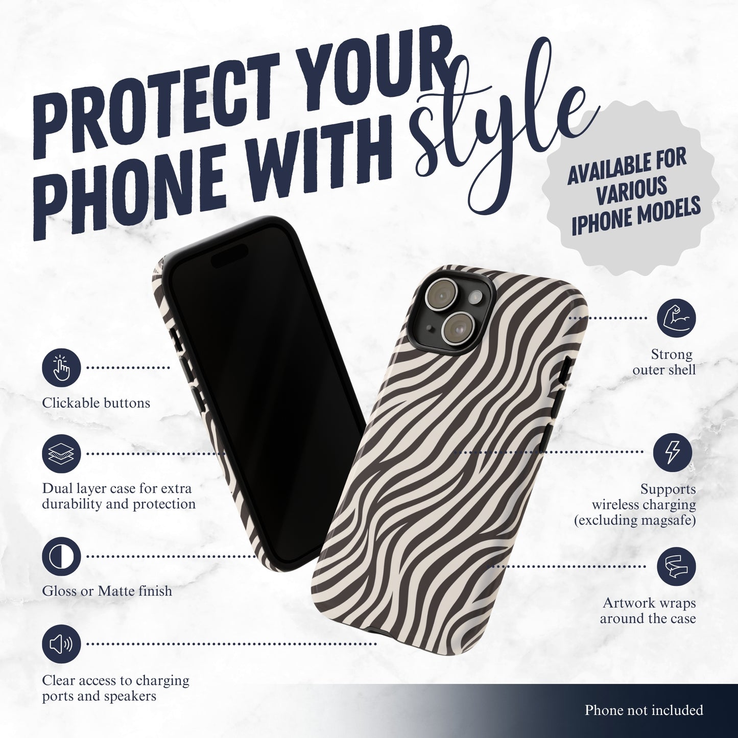 Wild Stride - iPhone Case Phone Case-aesthetic phone case-shockproof phone case-cute phone case-designer phone case-elegant phone case-luxury phone case-phone accessories-fashion accessory