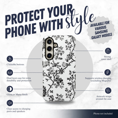 Adorned Toile - Samsung Galaxy Case Phone Case-aesthetic phone case-shockproof phone case-cute phone case-designer phone case-elegant phone case-luxury phone case-phone accessories-fashion accessory