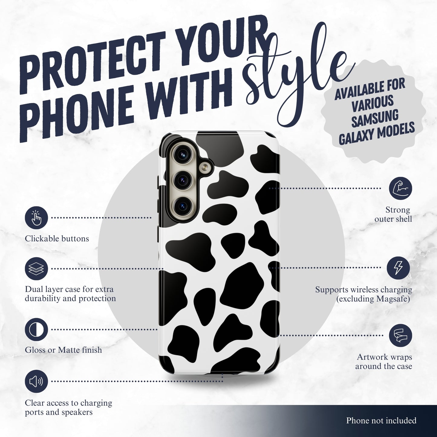 Bovine - Samsung Galaxy Case Phone Case-aesthetic phone case-shockproof phone case-cute phone case-designer phone case-elegant phone case-luxury phone case-phone accessories-fashion accessory