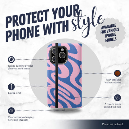 Vibe Check - iPhone Flip Case Wallet, Leather Folio Case Phone Case-aesthetic phone case-shockproof phone case-cute phone case-designer phone case-elegant phone case-luxury phone case-phone accessories-fashion accessory