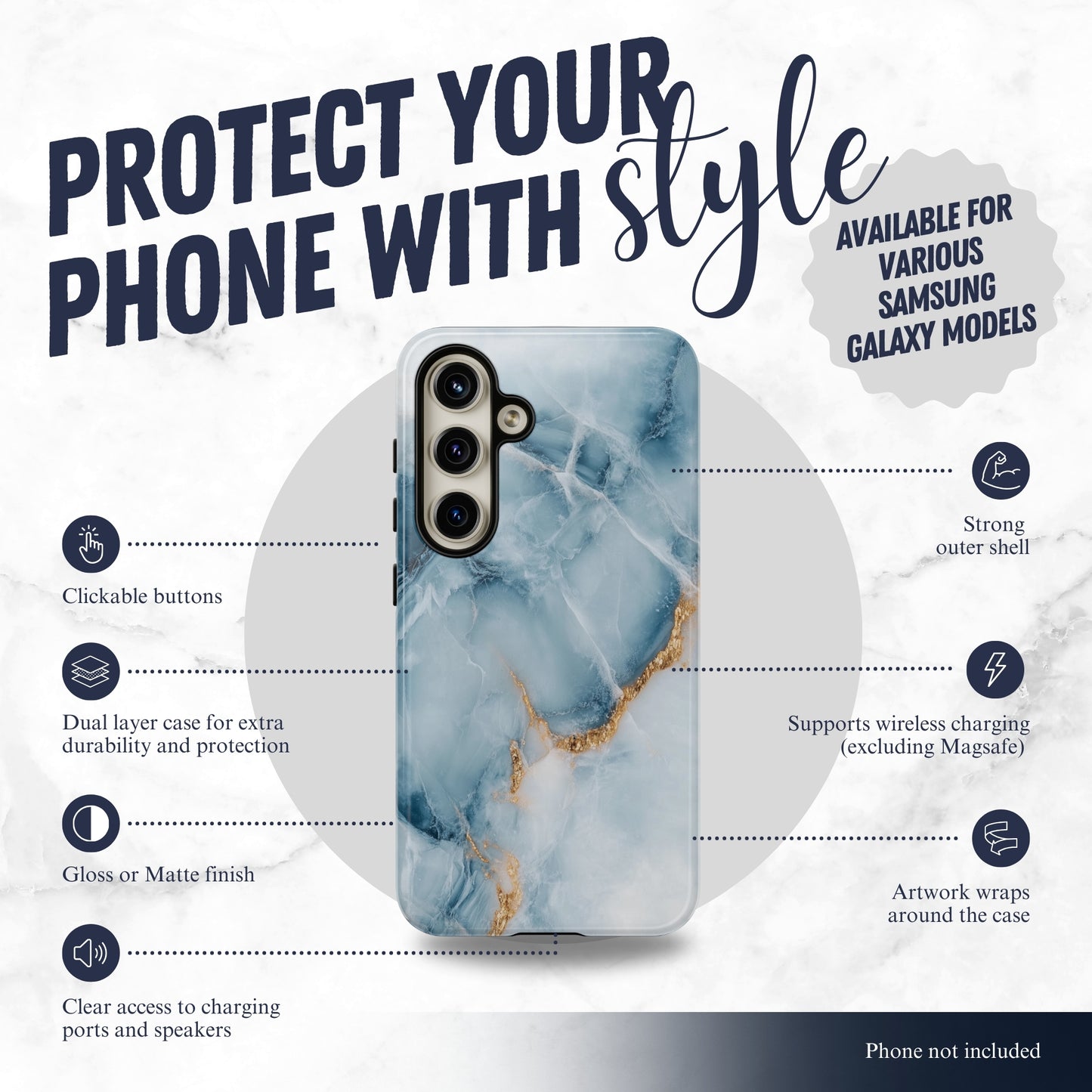 Glacier - Samsung Galaxy Case Phone Case-aesthetic phone case-shockproof phone case-cute phone case-designer phone case-elegant phone case-luxury phone case-phone accessories-fashion accessory