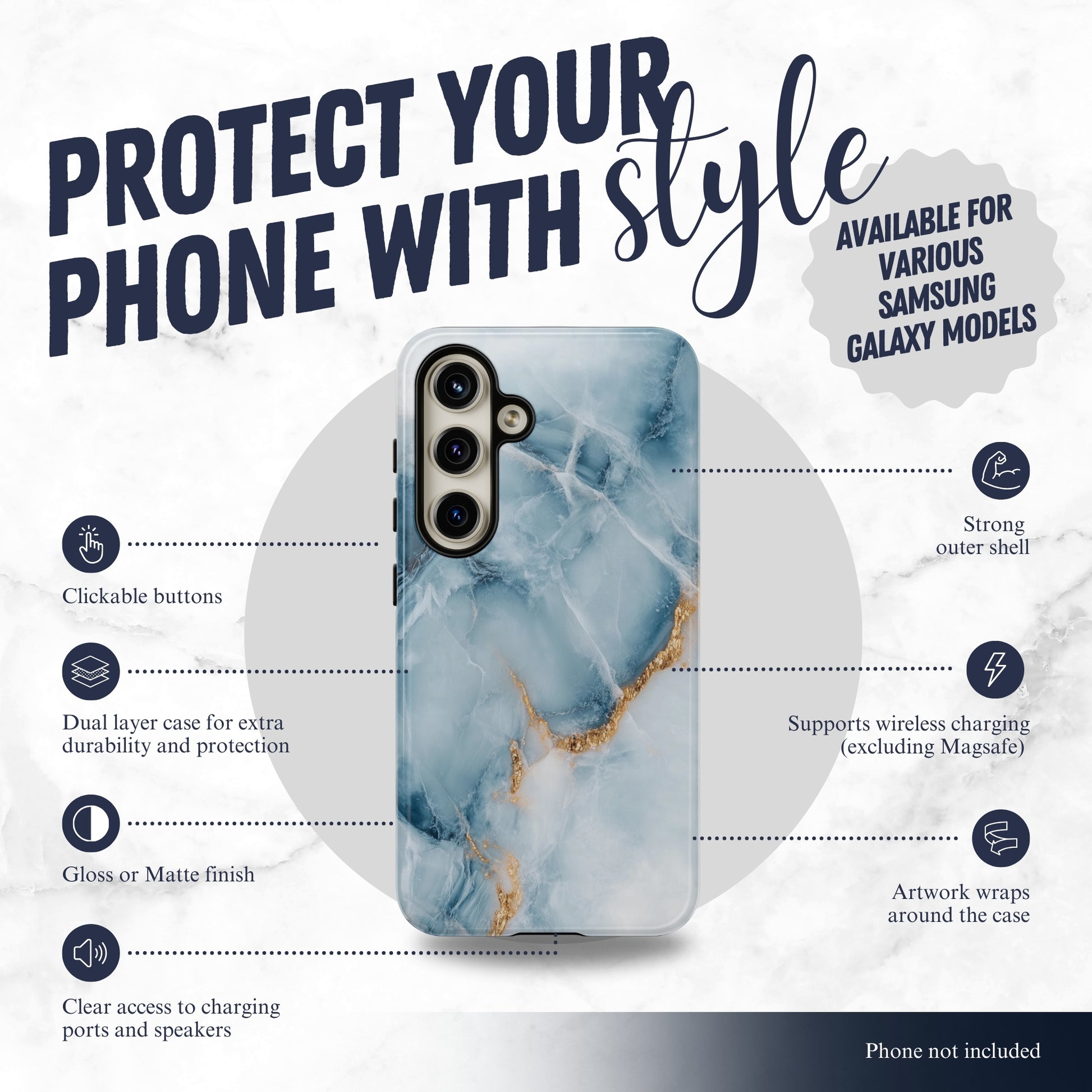 Glacier - Samsung Galaxy Case Phone Case-aesthetic phone case-shockproof phone case-cute phone case-designer phone case-elegant phone case-luxury phone case-phone accessories-fashion accessory