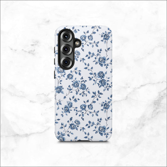 Porcelain Petals - Samsung Galaxy Case Phone Case-aesthetic phone case-shockproof phone case-cute phone case-designer phone case-elegant phone case-luxury phone case-phone accessories-fashion accessory