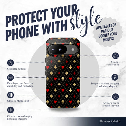 Royal Flush - Google Pixel Case Phone Case-aesthetic phone case-shockproof phone case-cute phone case-designer phone case-elegant phone case-luxury phone case-phone accessories-fashion accessory