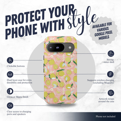 Pink Lemonade - Google Pixel Case Phone Case-aesthetic phone case-shockproof phone case-cute phone case-designer phone case-elegant phone case-luxury phone case-phone accessories-fashion accessory