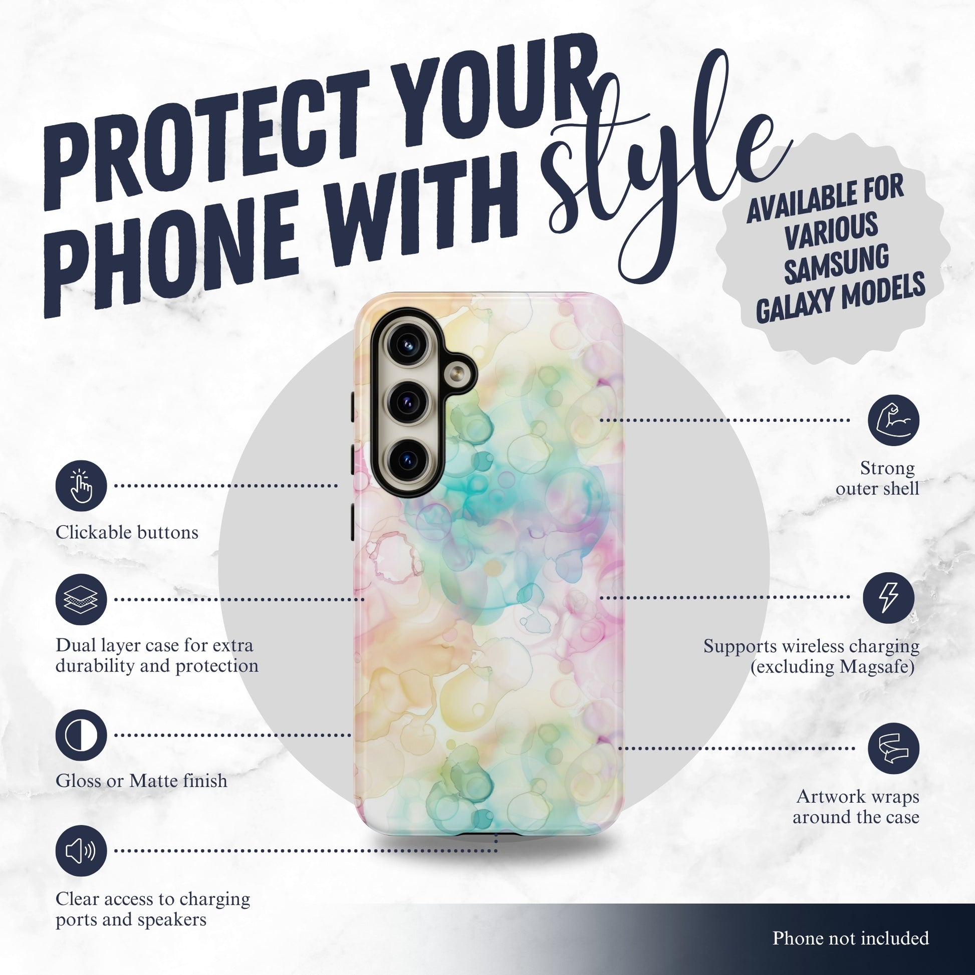 Bubble Bath - Samsung Galaxy Case Phone Case-aesthetic phone case-shockproof phone case-cute phone case-designer phone case-elegant phone case-luxury phone case-phone accessories-fashion accessory