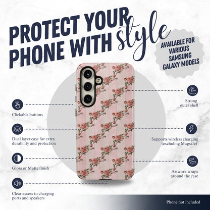 Rose Parlor - Samsung Galaxy Case Phone Case-aesthetic phone case-shockproof phone case-cute phone case-designer phone case-elegant phone case-luxury phone case-phone accessories-fashion accessory