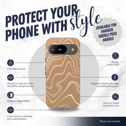 Toffee Twirl - Google Pixel Case Phone Case-aesthetic phone case-shockproof phone case-cute phone case-designer phone case-elegant phone case-luxury phone case-phone accessories-fashion accessory
