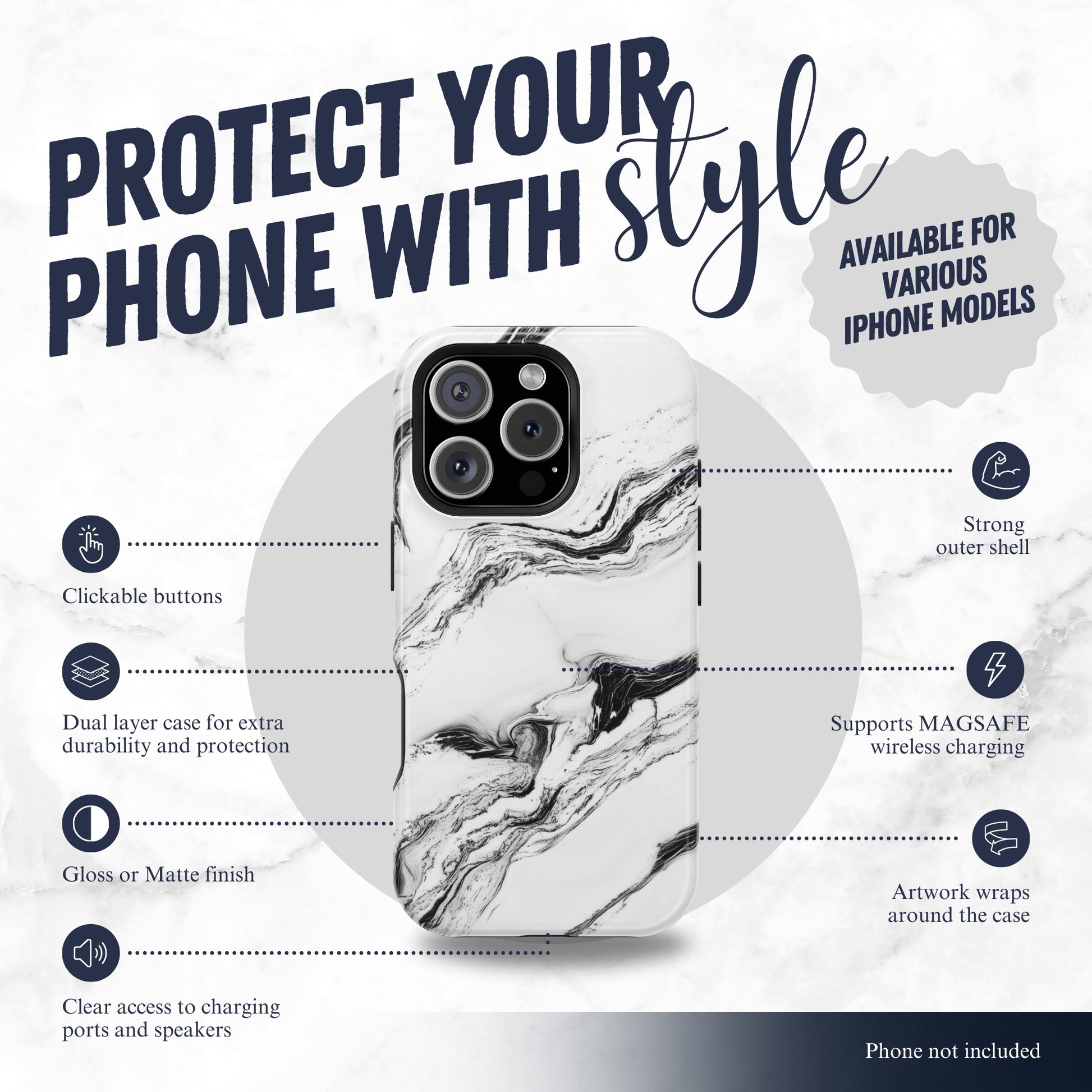 Contrast - Magsafe iPhone Case Phone Case-aesthetic phone case-shockproof phone case-cute phone case-designer phone case-elegant phone case-luxury phone case-phone accessories-fashion accessory