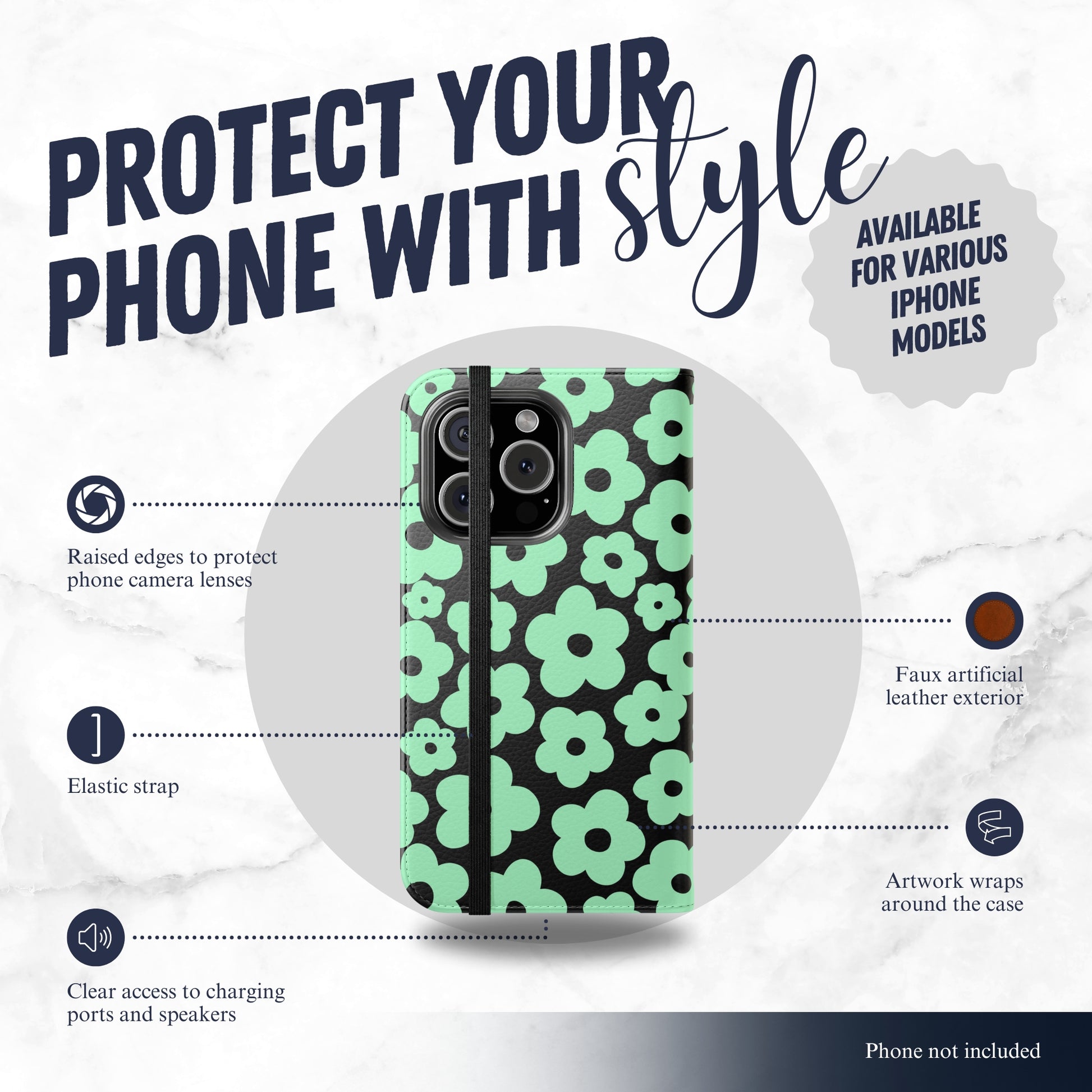 Long Weekend - iPhone Flip Case Wallet, Leather Folio Case Phone Case-aesthetic phone case-shockproof phone case-cute phone case-designer phone case-elegant phone case-luxury phone case-phone accessories-fashion accessory