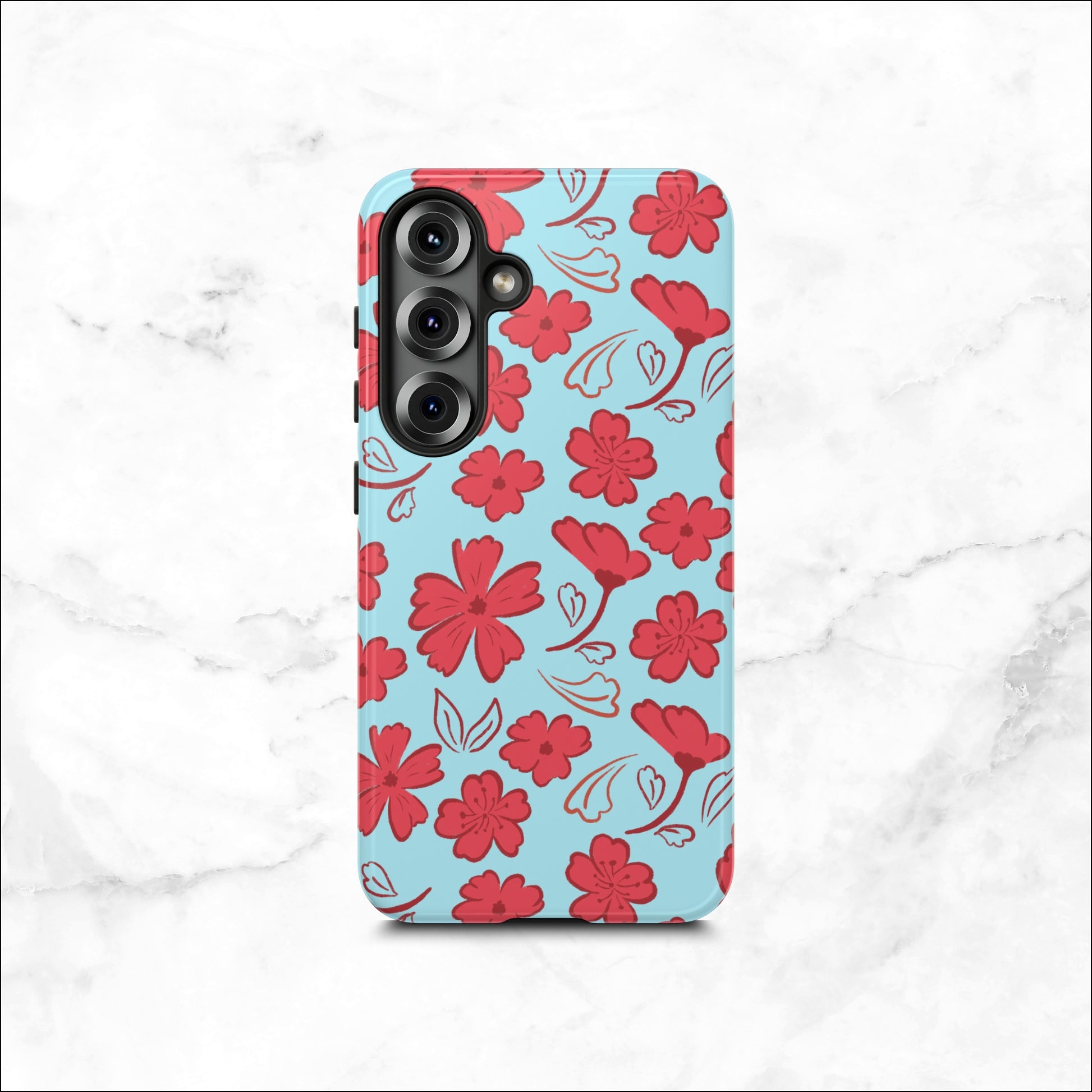 Floral Frenzy - Samsung Galaxy Case Phone Case-aesthetic phone case-shockproof phone case-cute phone case-designer phone case-elegant phone case-luxury phone case-phone accessories-fashion accessory