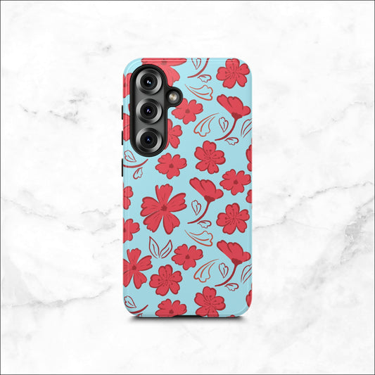 Floral Frenzy - Samsung Galaxy Case Phone Case-aesthetic phone case-shockproof phone case-cute phone case-designer phone case-elegant phone case-luxury phone case-phone accessories-fashion accessory