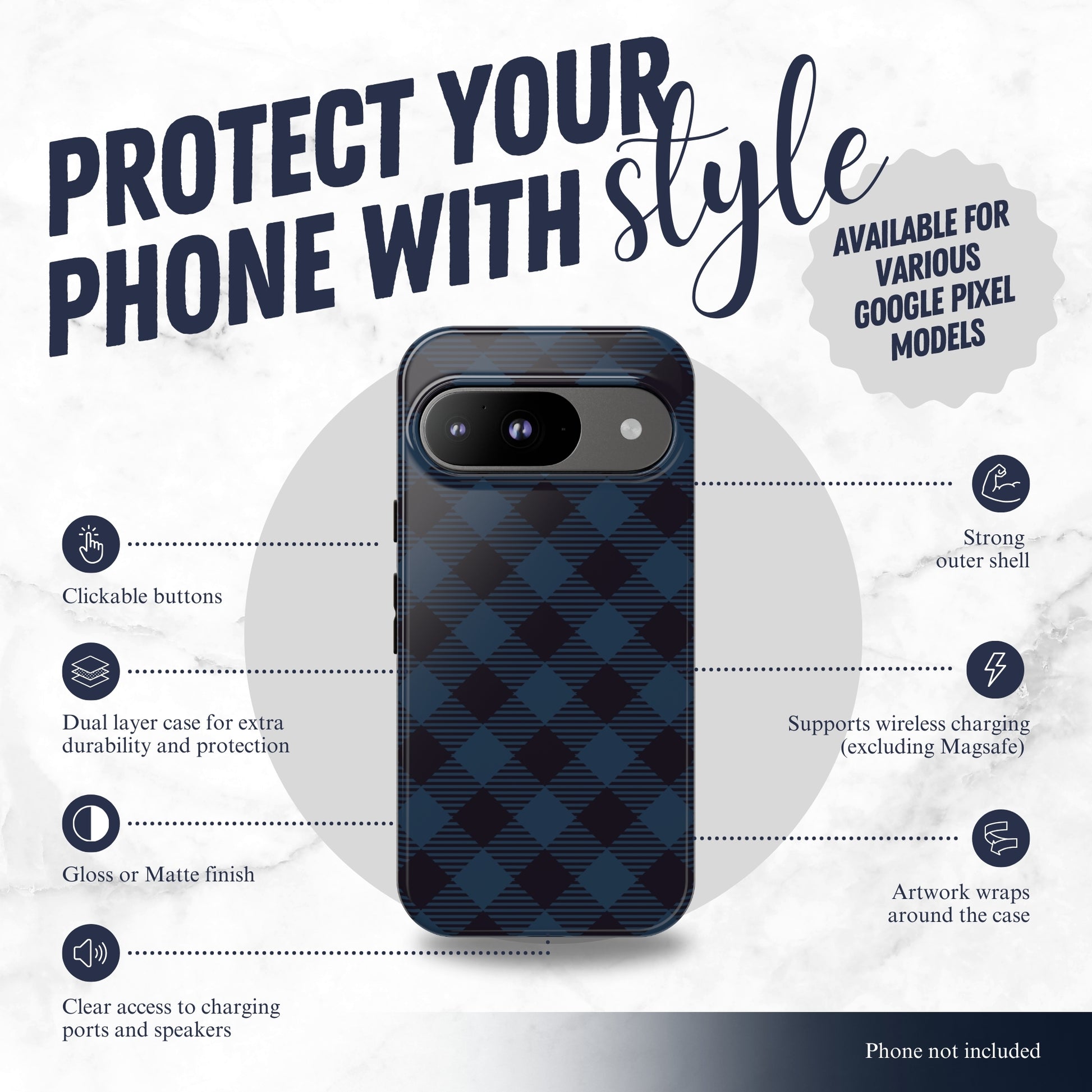 Denim Jeans - Google Pixel Case Phone Case-aesthetic phone case-shockproof phone case-cute phone case-designer phone case-elegant phone case-luxury phone case-phone accessories-fashion accessory