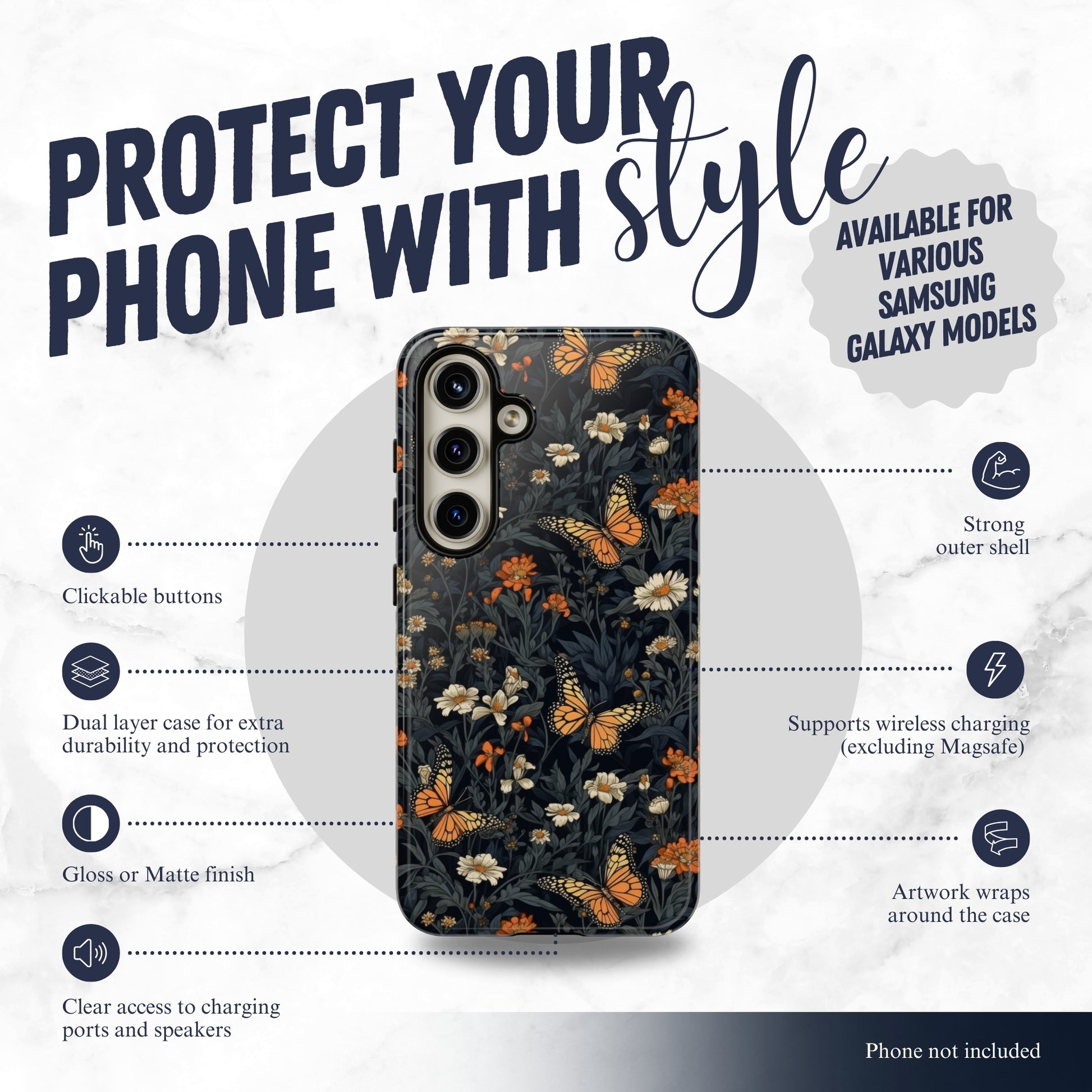 Enchanted - Samsung Galaxy Case Phone Case-aesthetic phone case-shockproof phone case-cute phone case-designer phone case-elegant phone case-luxury phone case-phone accessories-fashion accessory