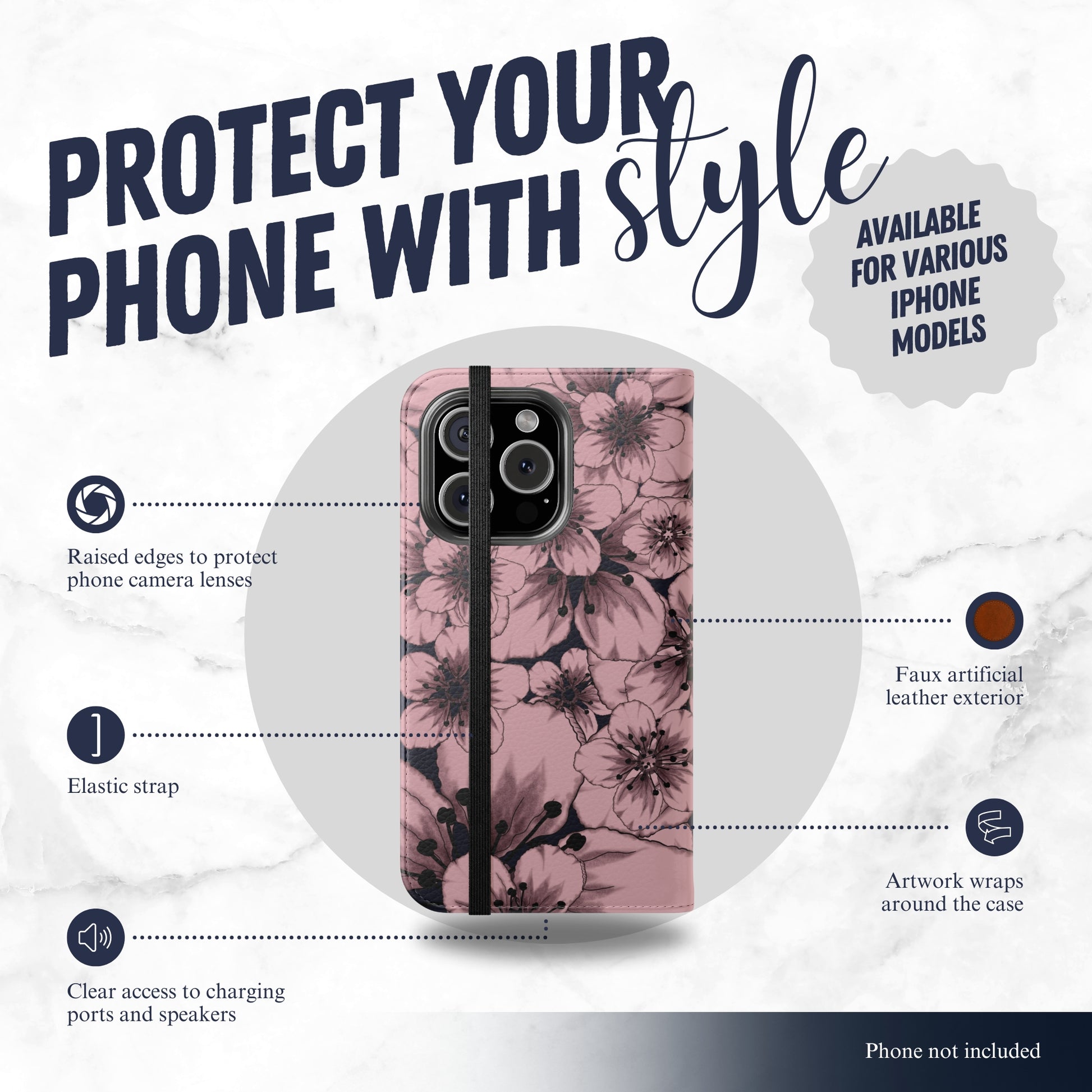 Feudal Beauty - iPhone Flip Case Wallet, Leather Folio Case Phone Case-aesthetic phone case-shockproof phone case-cute phone case-designer phone case-elegant phone case-luxury phone case-phone accessories-fashion accessory