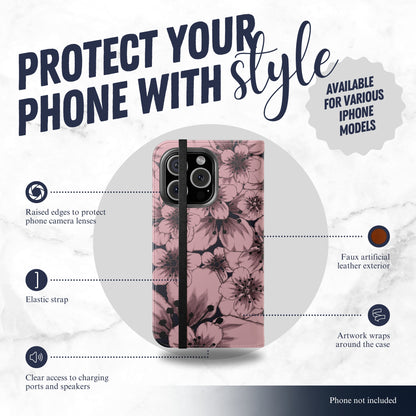 Feudal Beauty - iPhone Flip Case Wallet, Leather Folio Case Phone Case-aesthetic phone case-shockproof phone case-cute phone case-designer phone case-elegant phone case-luxury phone case-phone accessories-fashion accessory