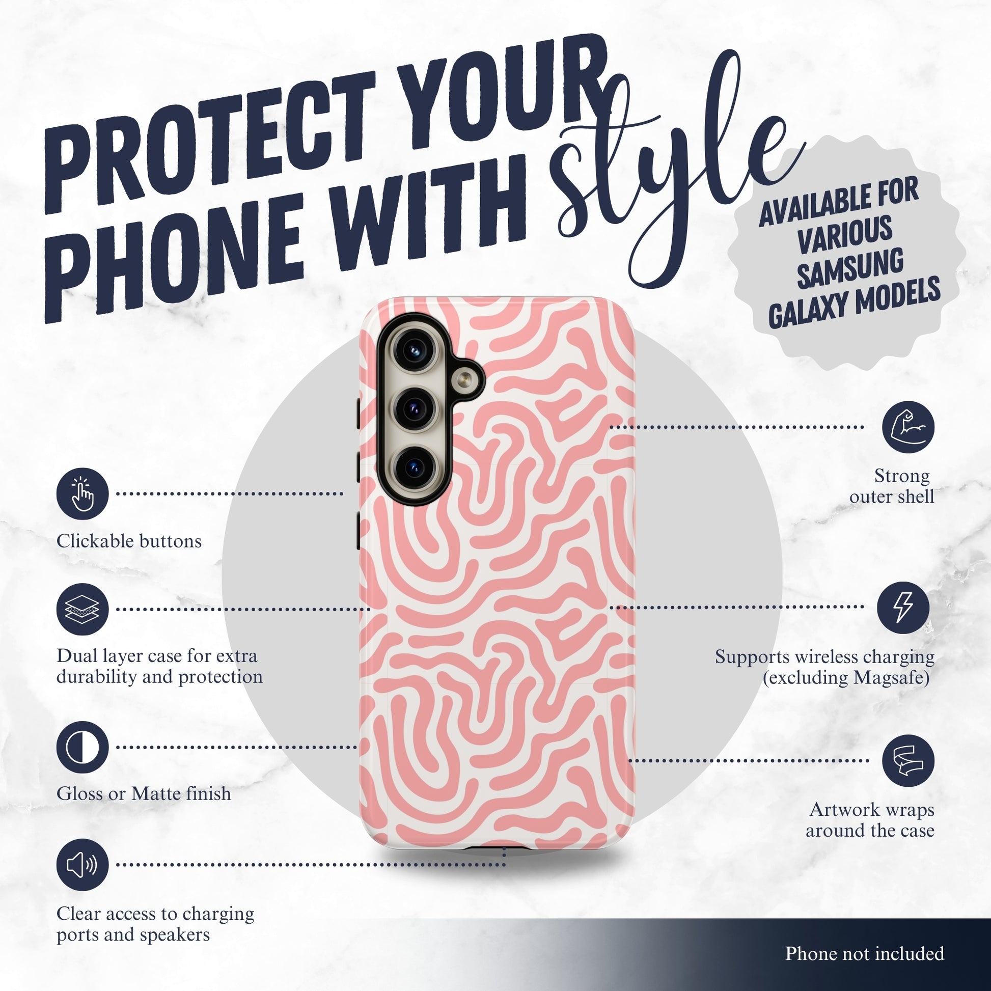 Strawberry Sundae - Samsung Galaxy Case Phone Case-aesthetic phone case-shockproof phone case-cute phone case-designer phone case-elegant phone case-luxury phone case-phone accessories-fashion accessory