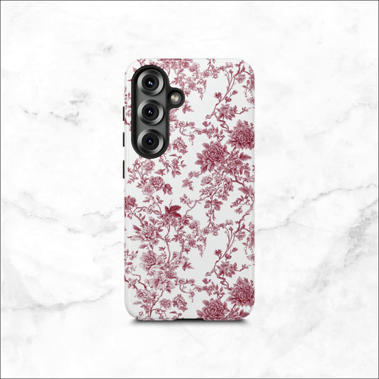 Scarlet Toile - Samsung Galaxy Case Phone Case-aesthetic phone case-shockproof phone case-cute phone case-designer phone case-elegant phone case-luxury phone case-phone accessories-fashion accessory