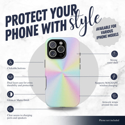 Rainbow Prism - Magsafe iPhone Case Phone Case-aesthetic phone case-shockproof phone case-cute phone case-designer phone case-elegant phone case-luxury phone case-phone accessories-fashion accessory