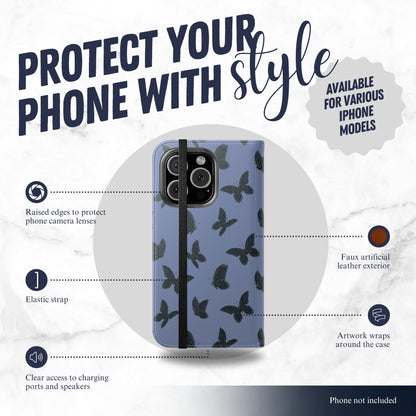 After Dark - iPhone Flip Case Wallet, Leather Folio Case Phone Case-aesthetic phone case-shockproof phone case-cute phone case-designer phone case-elegant phone case-luxury phone case-phone accessories-fashion accessory