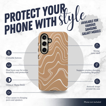 Toffee Twirl - Samsung Galaxy Case Phone Case-aesthetic phone case-shockproof phone case-cute phone case-designer phone case-elegant phone case-luxury phone case-phone accessories-fashion accessory