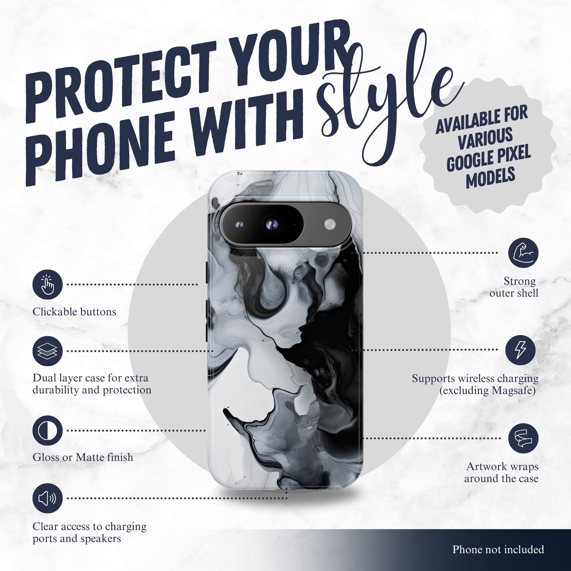 Cascade - Google Pixel Case Phone Case-aesthetic phone case-shockproof phone case-cute phone case-designer phone case-elegant phone case-luxury phone case-phone accessories-fashion accessory