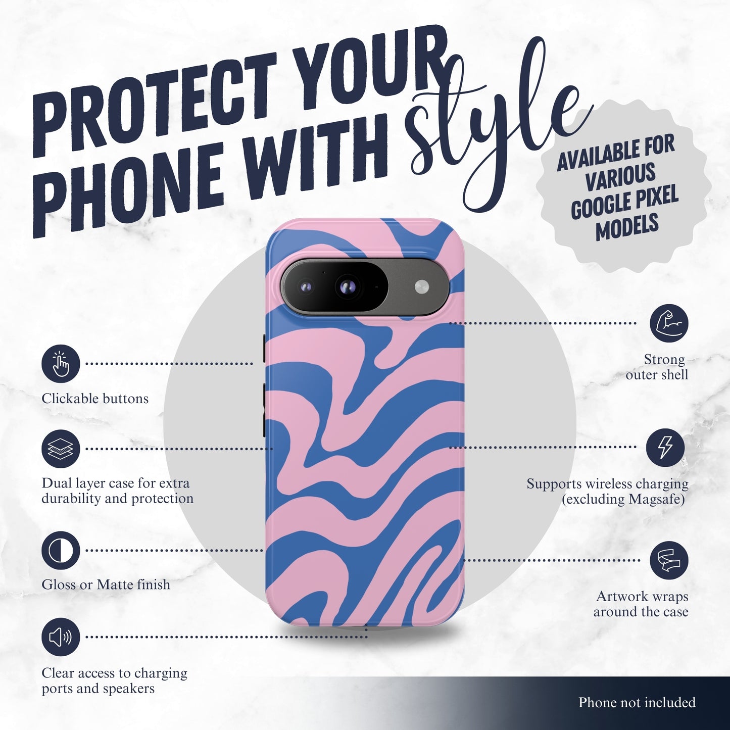Vibe Check - Google Pixel Case Phone Case-aesthetic phone case-shockproof phone case-cute phone case-designer phone case-elegant phone case-luxury phone case-phone accessories-fashion accessory