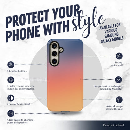 Sunset Aura - Samsung Galaxy Case Phone Case-aesthetic phone case-shockproof phone case-cute phone case-designer phone case-elegant phone case-luxury phone case-phone accessories-fashion accessory