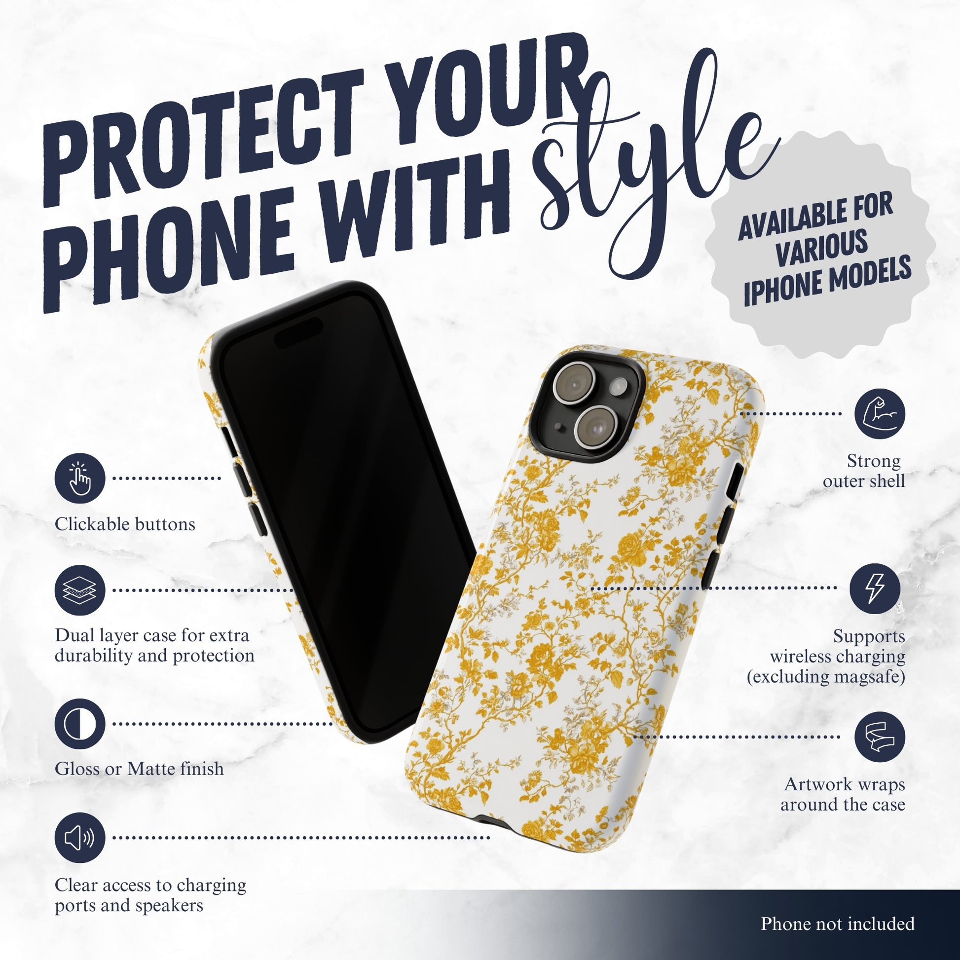 Radiant Toile - iPhone Case Phone Case-aesthetic phone case-shockproof phone case-cute phone case-designer phone case-elegant phone case-luxury phone case-phone accessories-fashion accessory