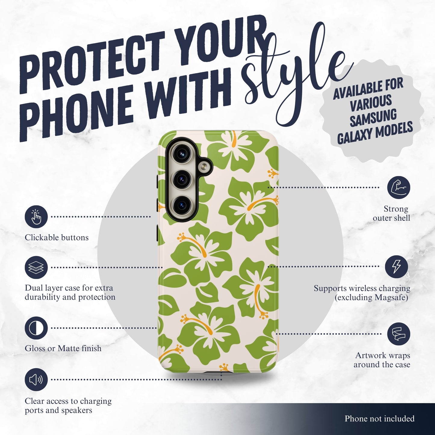 Blossom Bay - Samsung Galaxy Case Phone Case-aesthetic phone case-shockproof phone case-cute phone case-designer phone case-elegant phone case-luxury phone case-phone accessories-fashion accessory