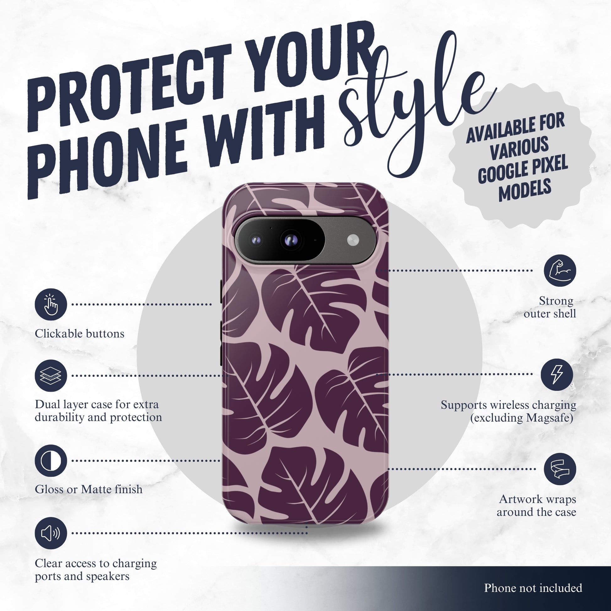Lilac Wild - Google Pixel Case Phone Case-aesthetic phone case-shockproof phone case-cute phone case-designer phone case-elegant phone case-luxury phone case-phone accessories-fashion accessory
